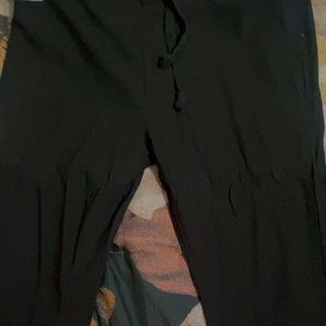 Olive green and black cargo joggers